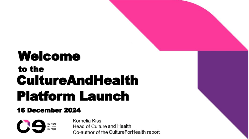 CultureAndHealth – Launch event